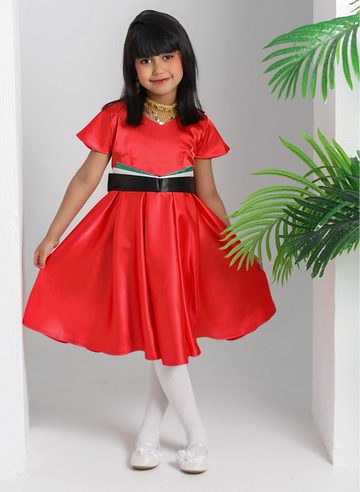 Red National Day Dress