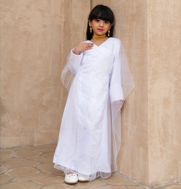 White Pearl Thobe Dress