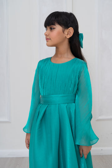 Green Glow Organza dress