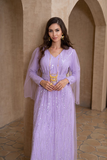 Crystal Royal lavender Jalabiya