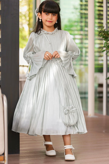 Green organza dress