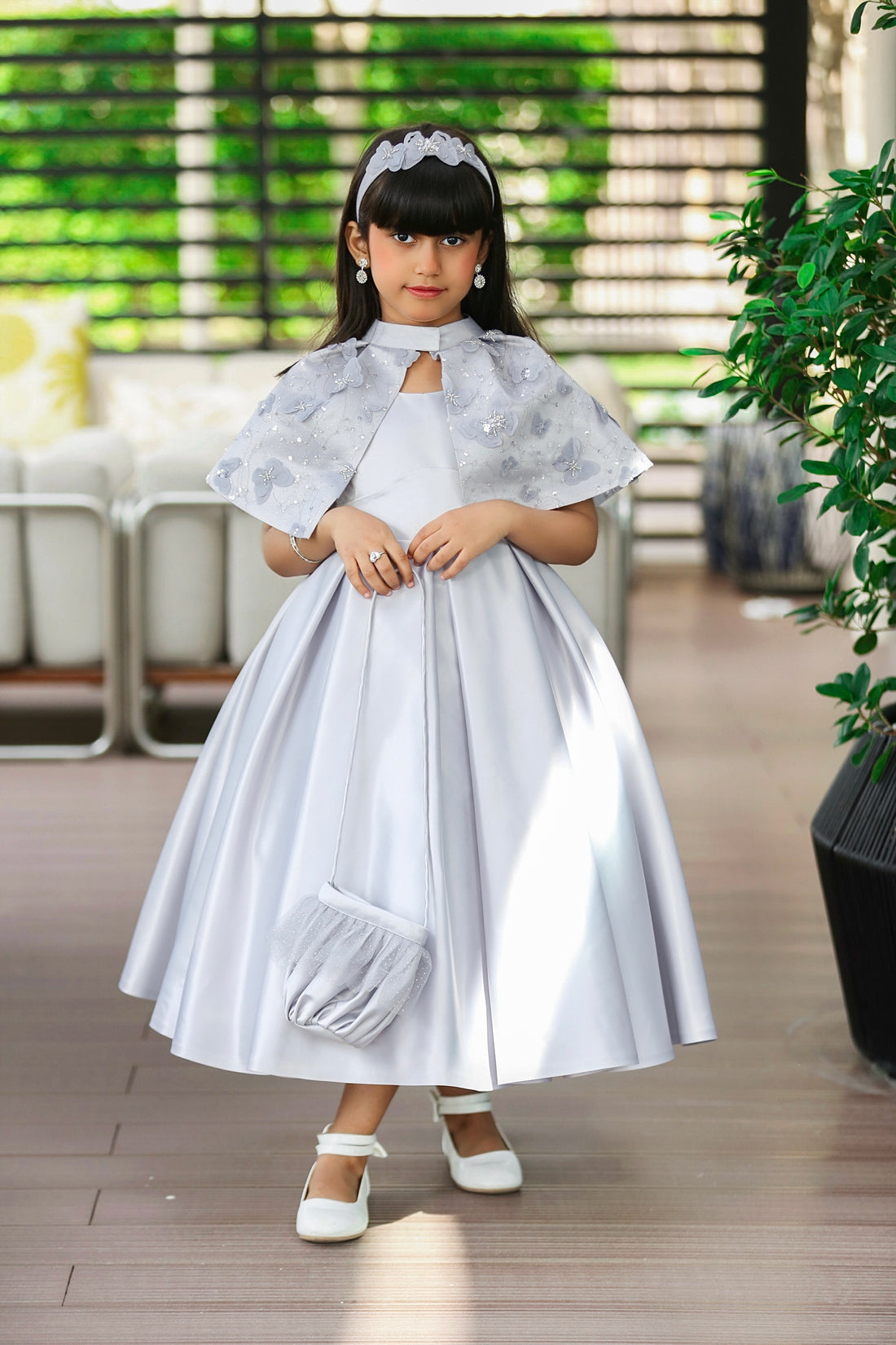 Grey butterfly dress