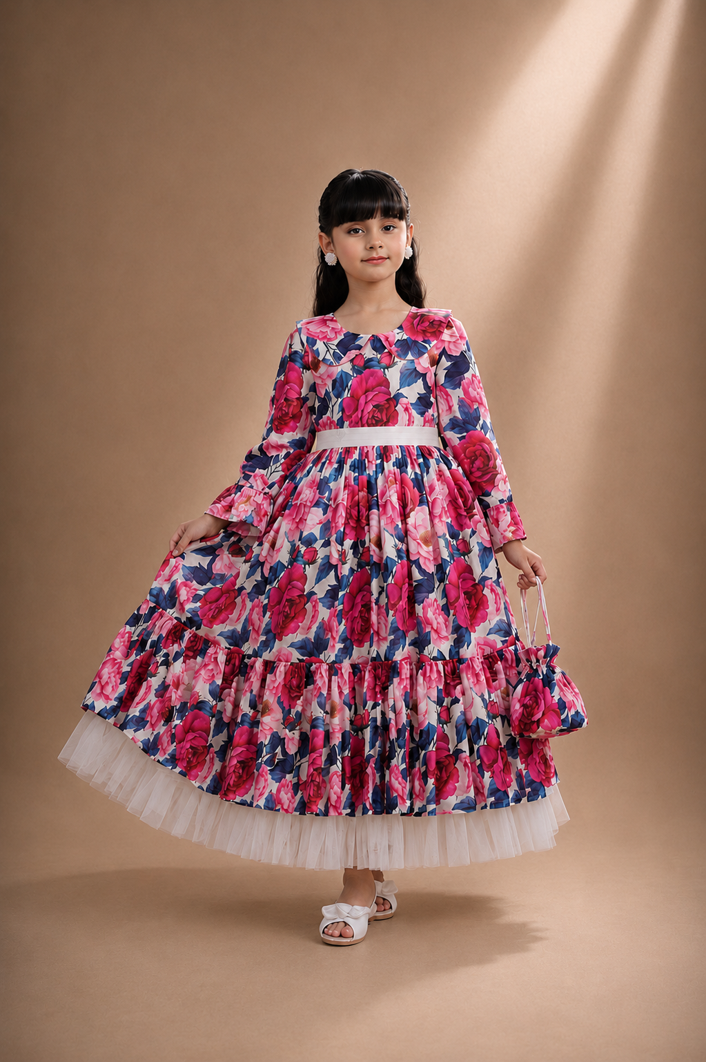 Pink Rose Garden Party Dress – Elegant Occasion Dress – UAE