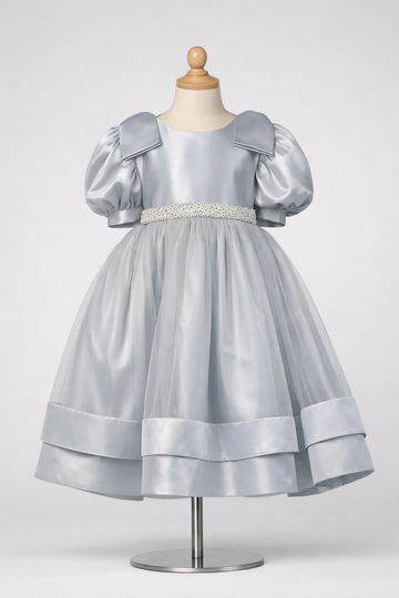 Grey Pearl Dress | Ready To Ship | UAE Girls Dress