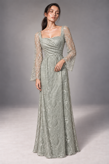 Green Lace Elegant Dress – Ready To Ship