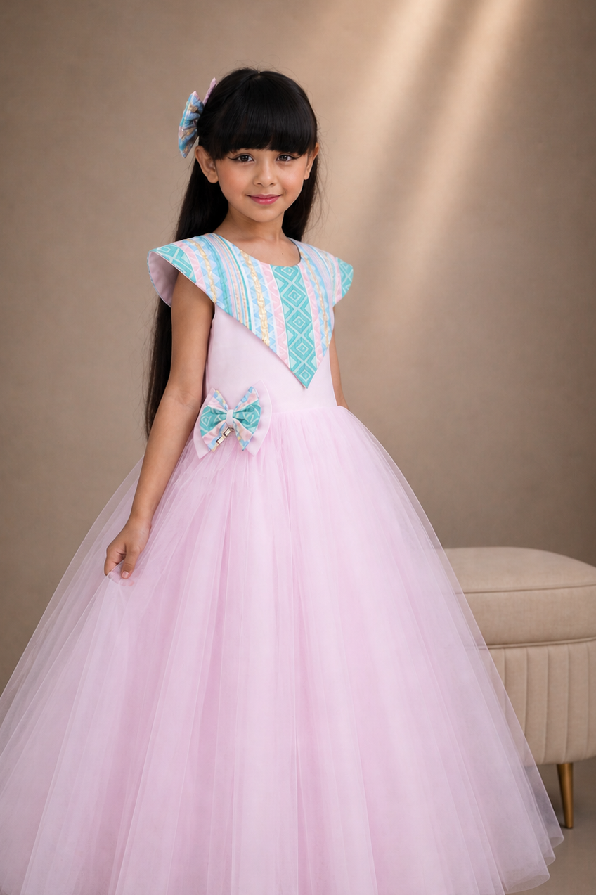Rosey fluffy cloud pink dress -Ready To Ship-UAE
