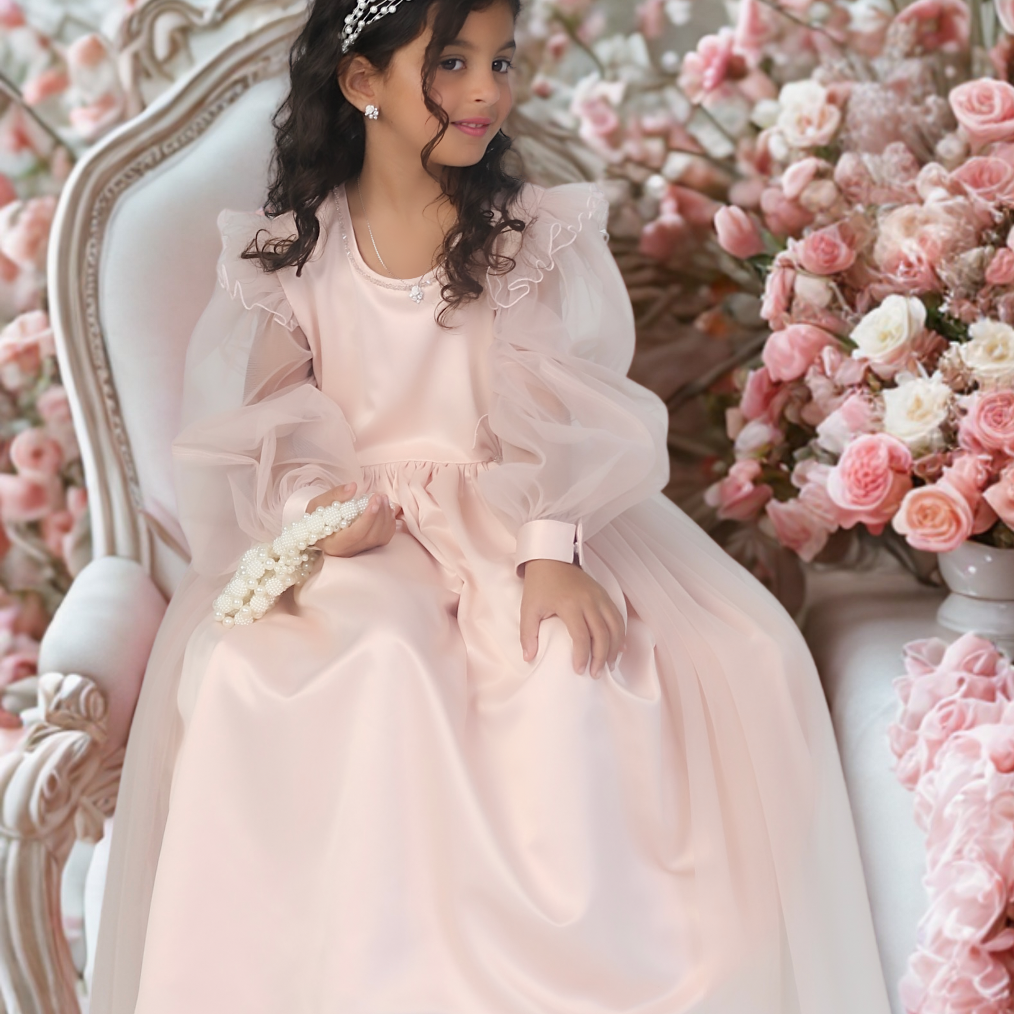 Daisy Delight Satin Dress