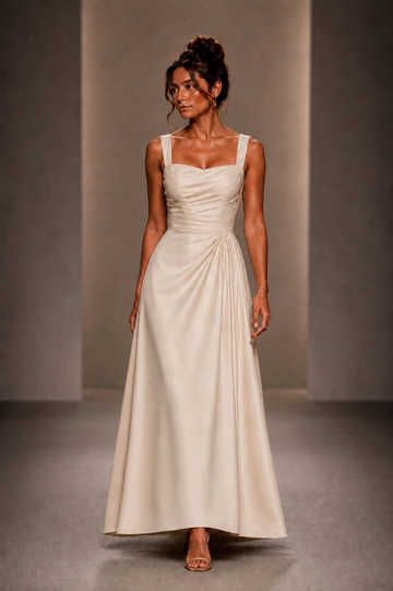 Élise Ivory Satin Gown | Custom Made | Women's Occasion Dress | La Mode Patchouli