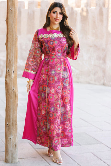 Jalabiya Pink Meera Dress | La Mode Patchouli
