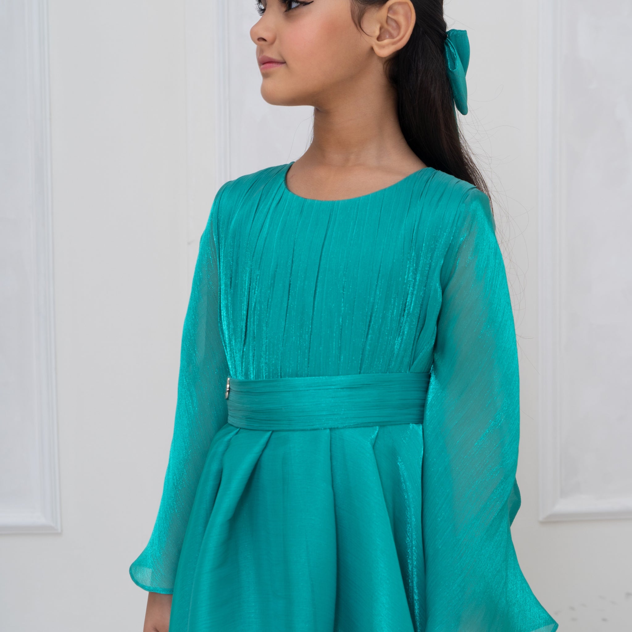 Green Glow Organza dress