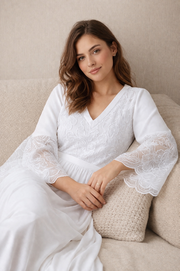 White Lace Party Dress – Elegant Occasion Dress – UAE Boutique