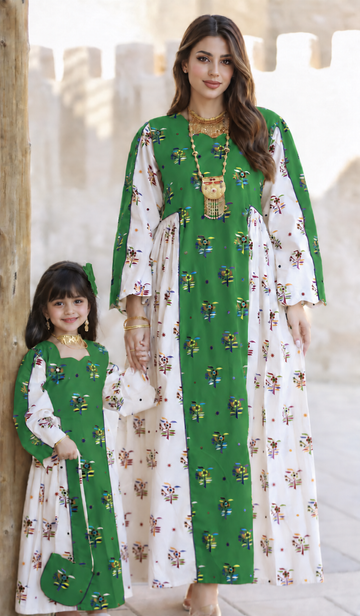 Green Bu Tera Traditional Dress – Women's Elegant Occasion Dress – UAE