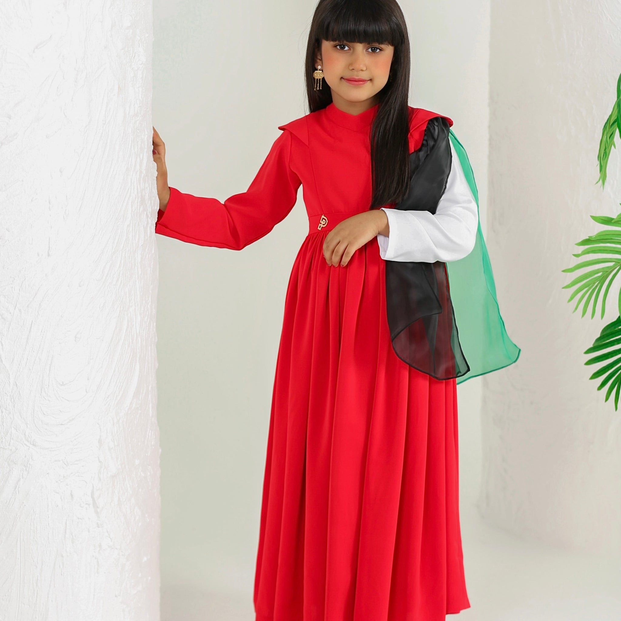 Red UAE National dress