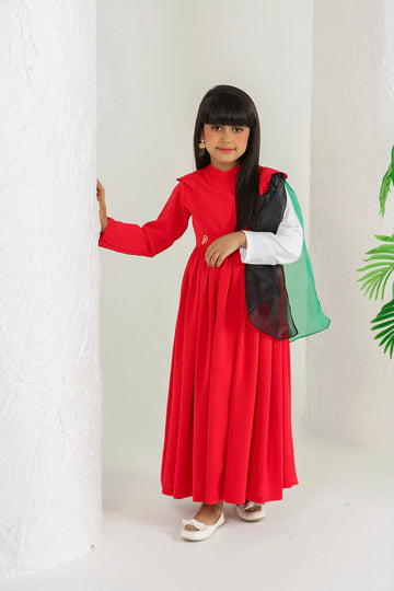 Red UAE National dress