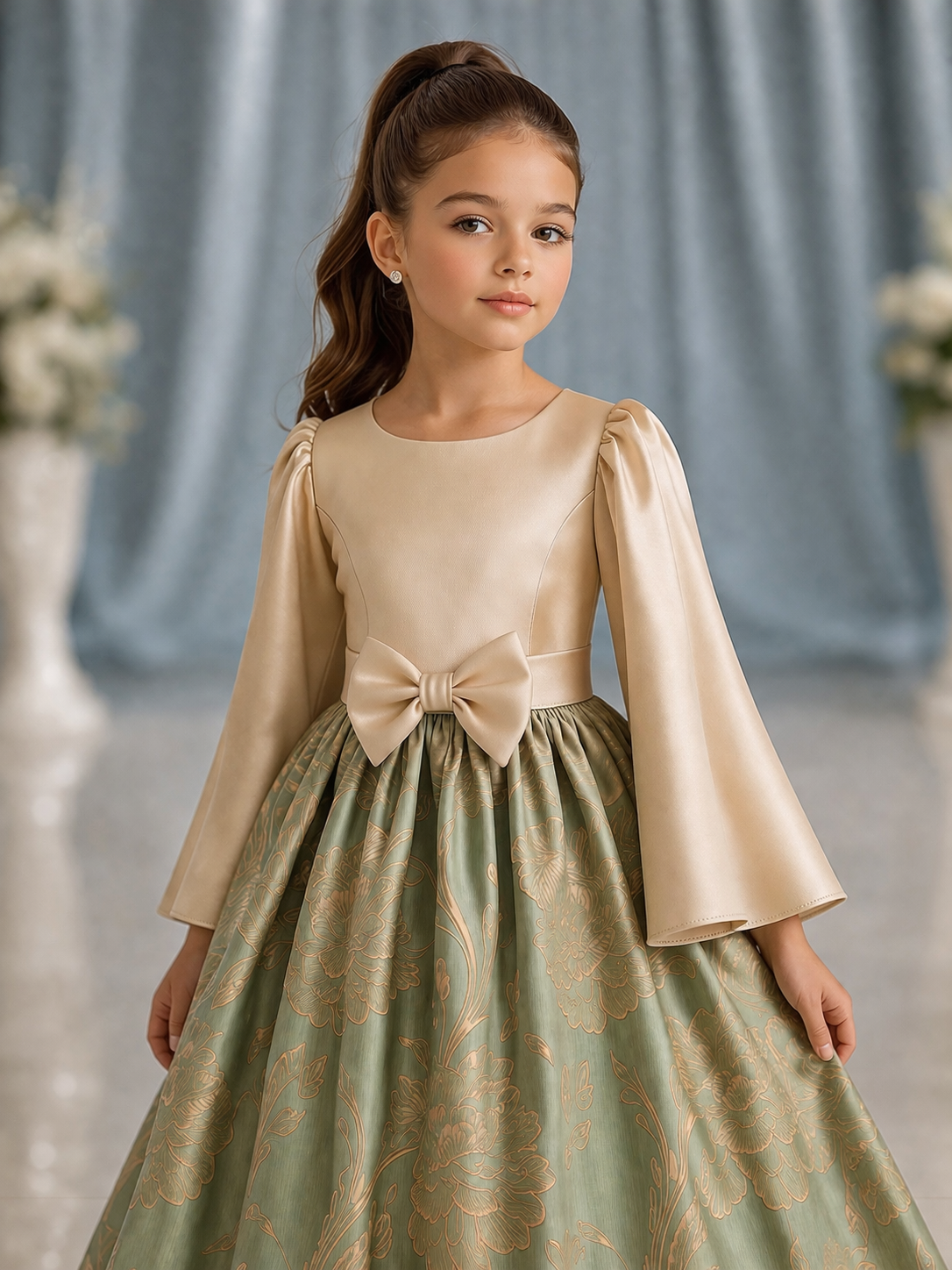 Dona Lumière Bow Dress – Elegant Occasion Dress – UAE