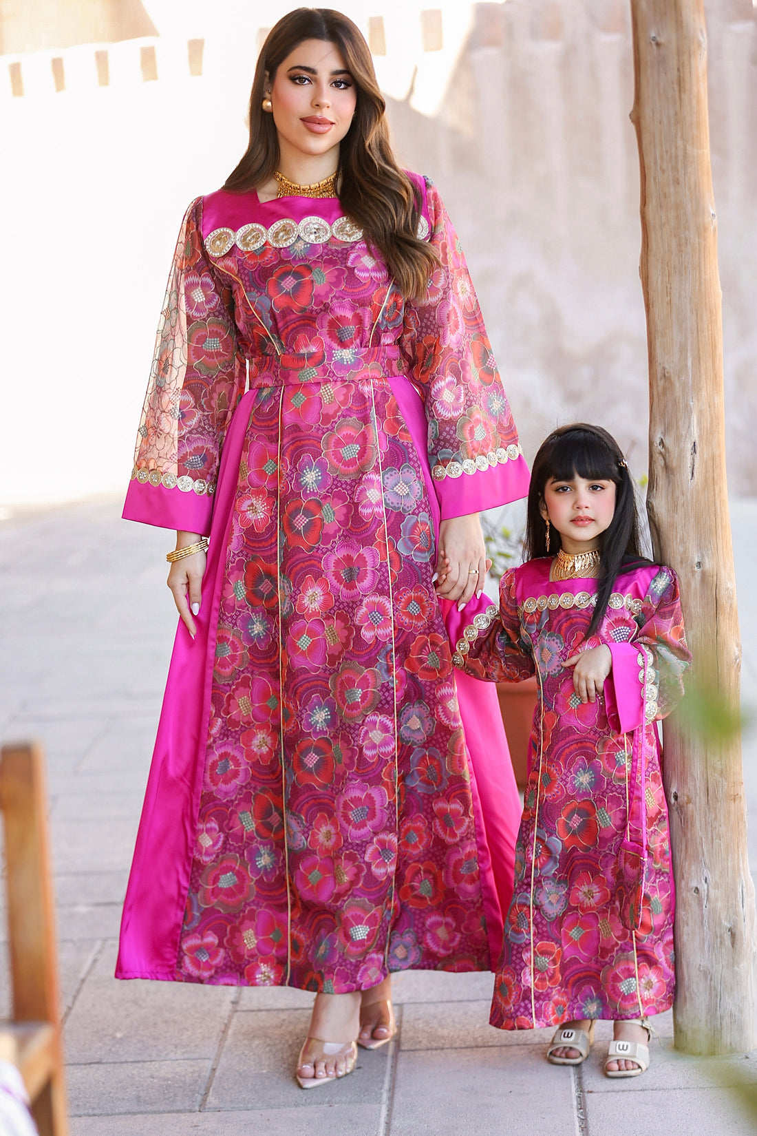 Jalabiya Pink Meera Dress | La Mode Patchouli