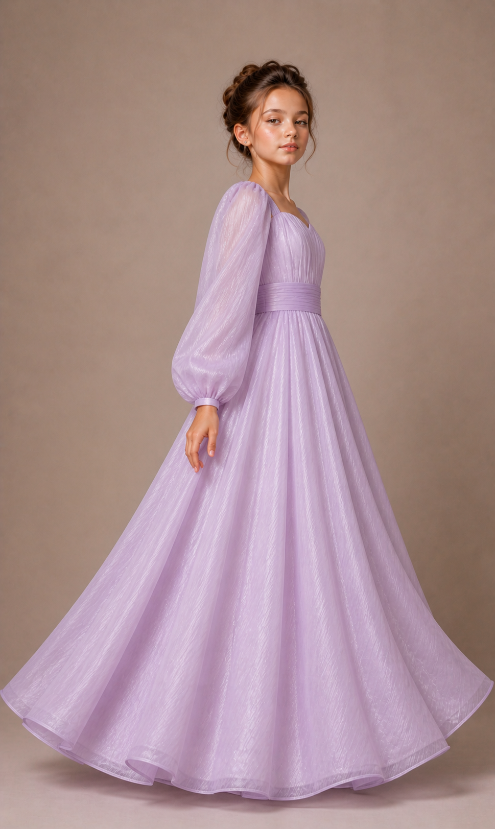 Purple royal Organza Party Dress – Luxury Occasion Dress – UAE Boutique