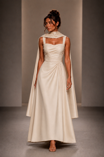 Élise Ivory Satin Gown | Custom Made | Women's Occasion Dress | La Mode Patchouli