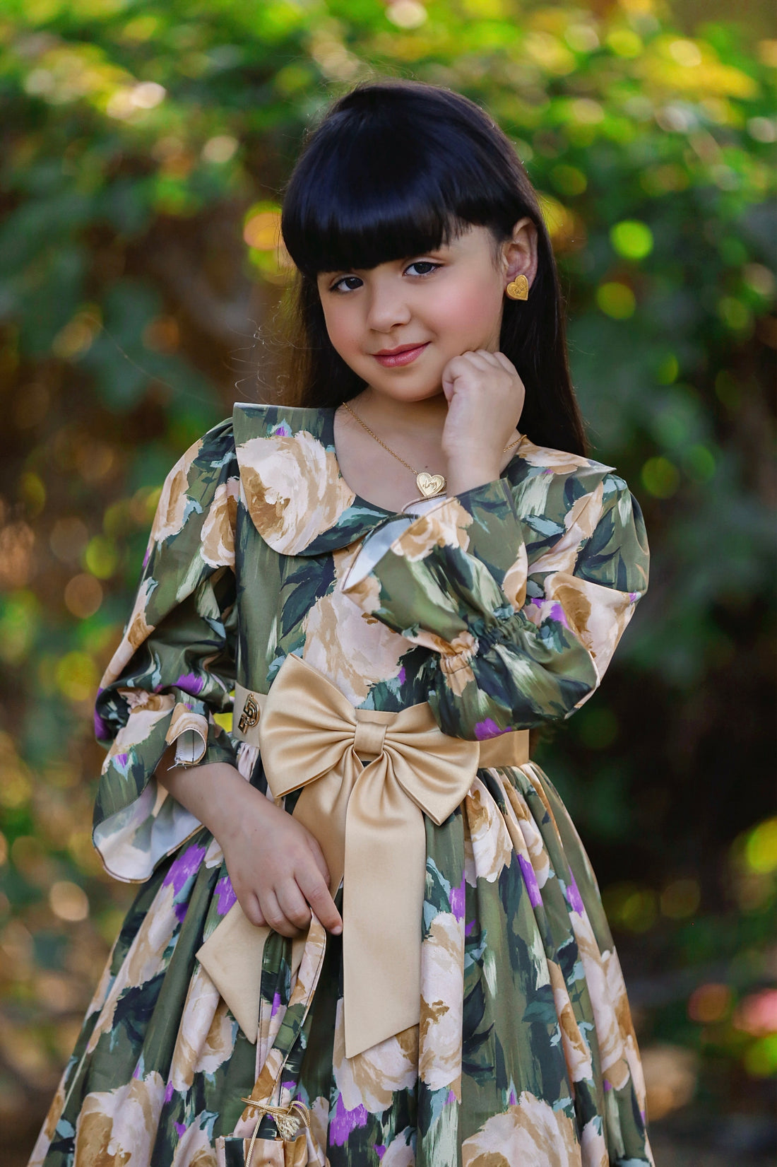 Golden Rose Garden Ready To Ship Party Dress – Elegant Occasion Dress – UAE