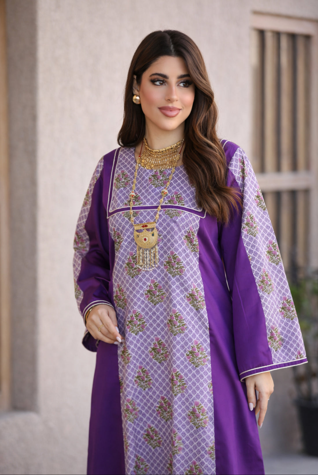 Jalabiya simple Purple Royal