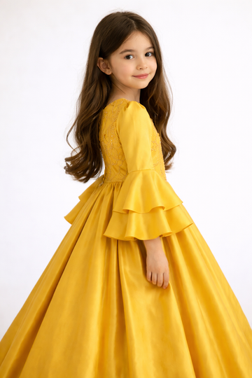 Girls Blue Butterfly Party Dress – Elegant Occasion Dress – UAE