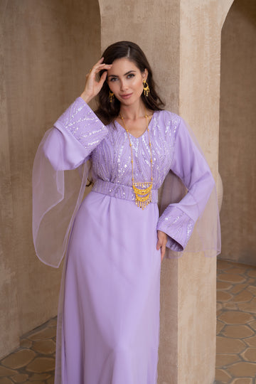 Crystal lavender Jalabiya