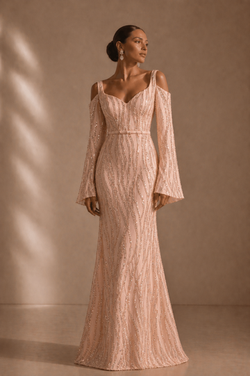 Desert Champagne Glow Gown