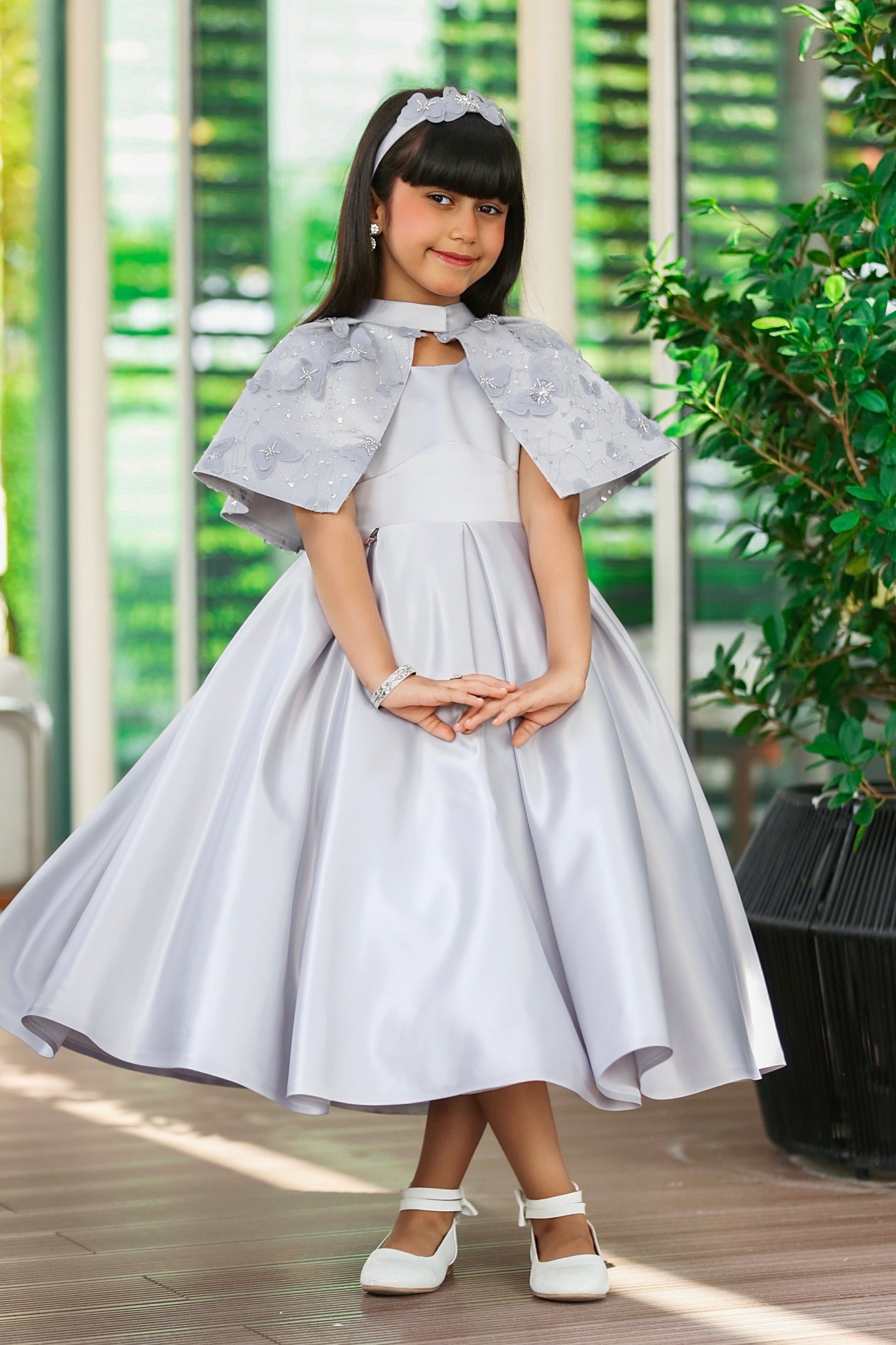 grey butterfly dress Grey Butterfly Sleeves Appliques Mermaid Mother of the Bride Dress Modsele