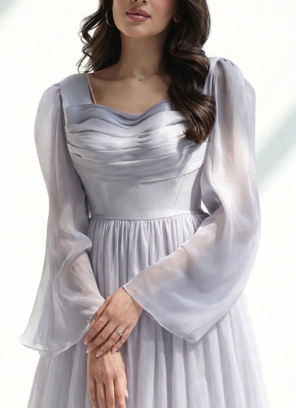 Luxury Grey Organza Party Dress for women – La Mode Patchouli, Abu Dhabi (3 of 3)