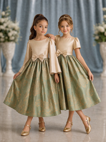 Dona Lumière Bow Dress – Elegant Occasion Dress – UAE