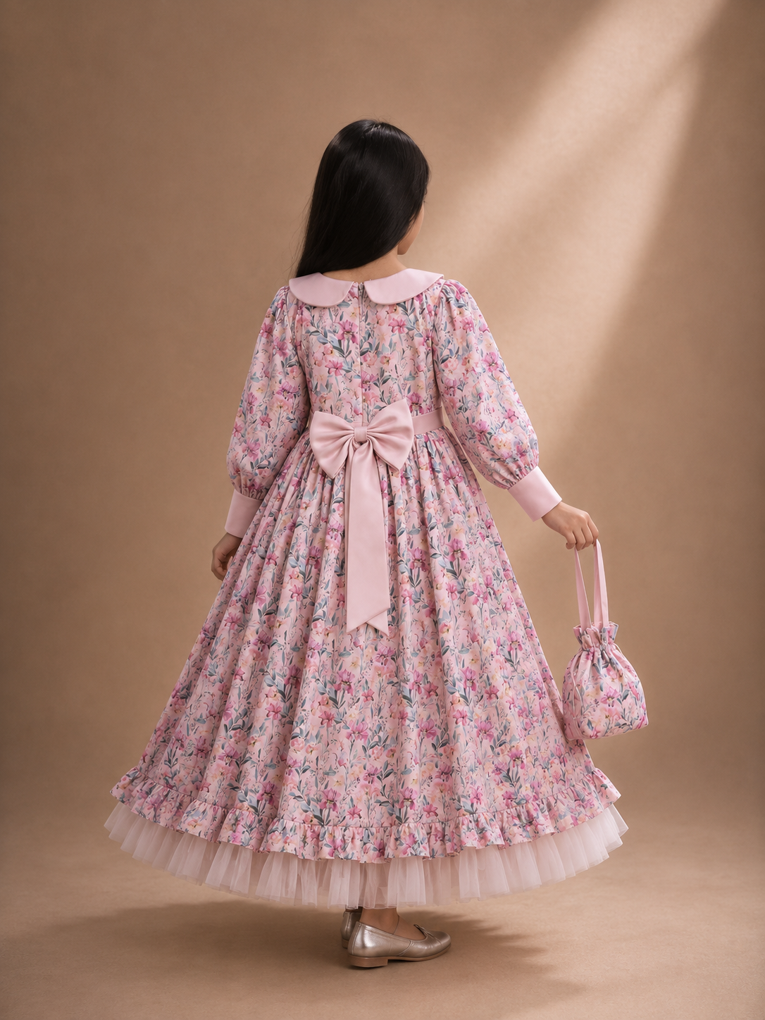 Pink Rose Garden Party Dress – Elegant Women Occasion Dress – UAE