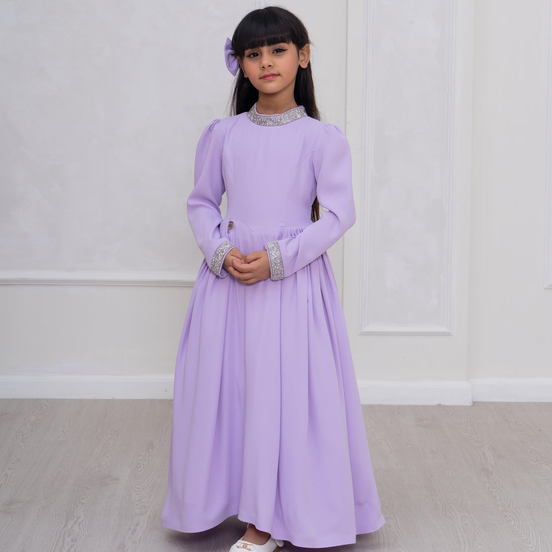 Lavender crep dress