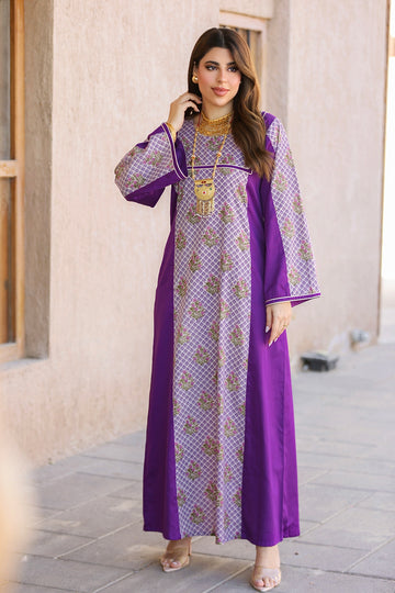 Jalabiya simple Purple Royal