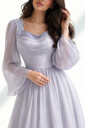 Grey Whisper Organza Dress | La Mode Patchouli