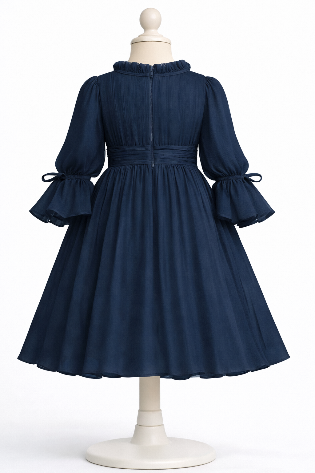 Navy Blue Organza Party Dress – Elegant Occasion Dress – UAE