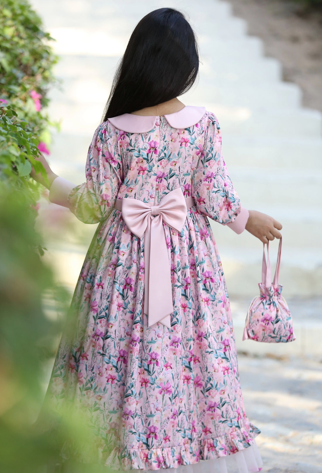 Pink Rose Garden Party Dress – Elegant Women Occasion Dress – UAE