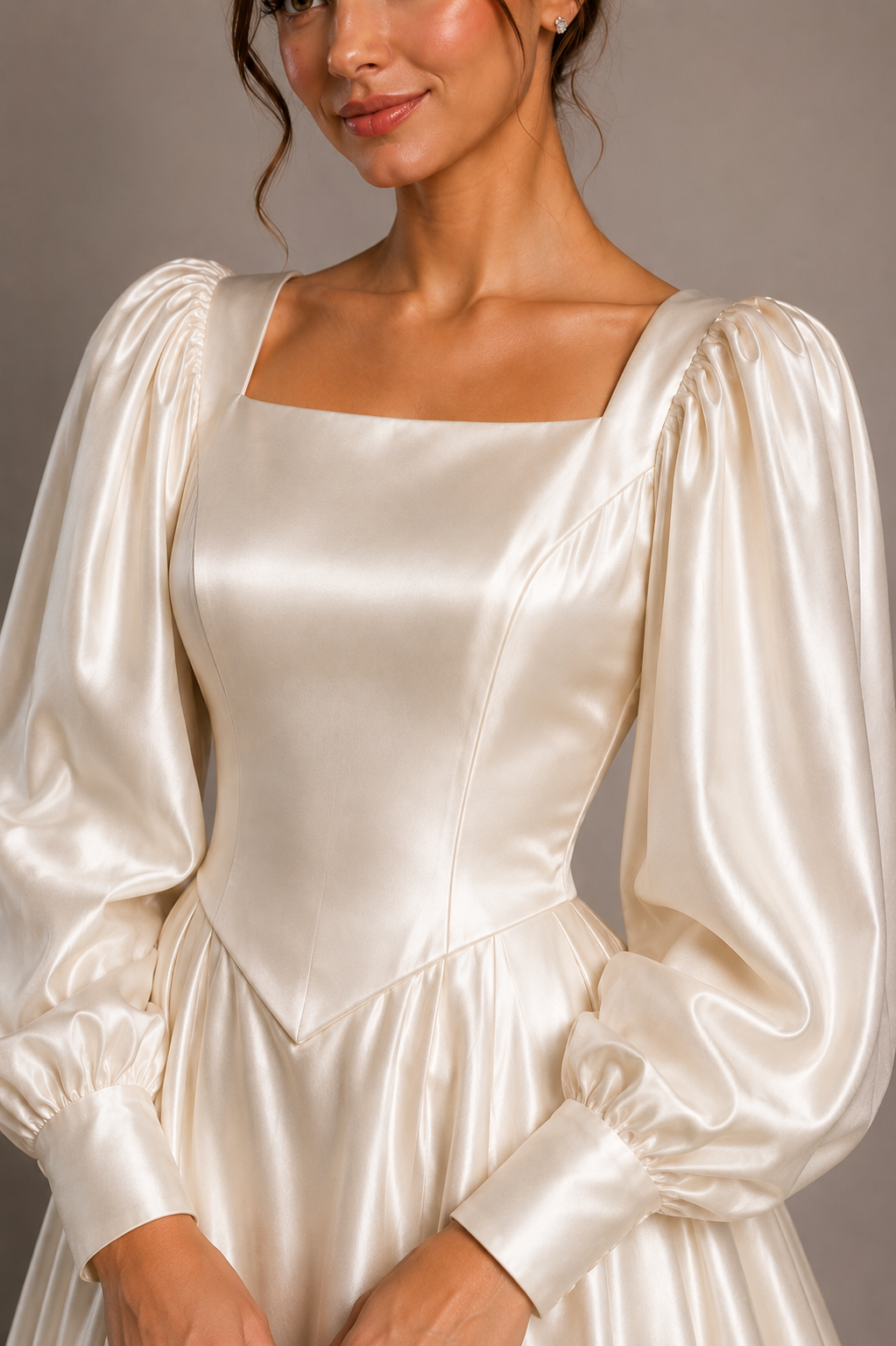 Ivory Dress Gown – Elegant Occasion Dress – UAE