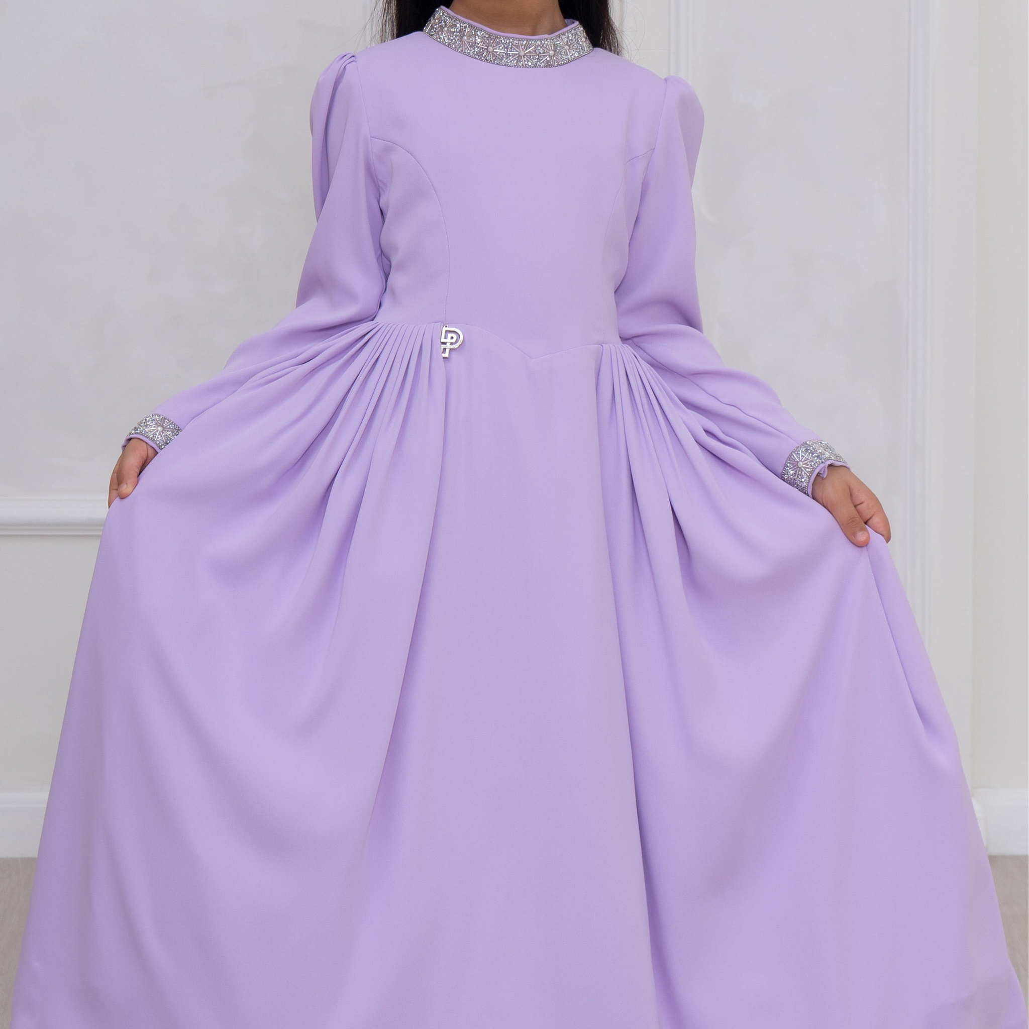 Lavender crep dress