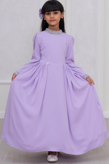Lavender crep dress