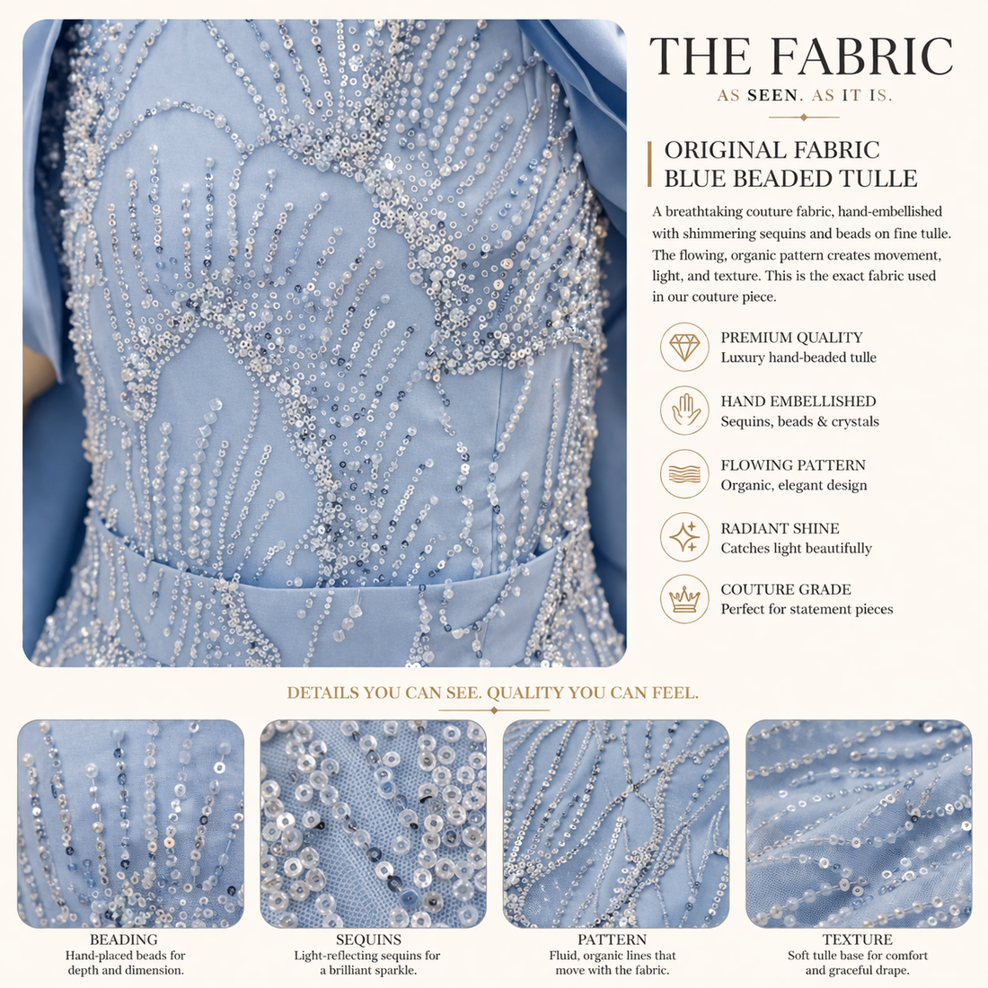 Azure Grace Evening Gown – Elegant Occasion Dress – UAE Boutique