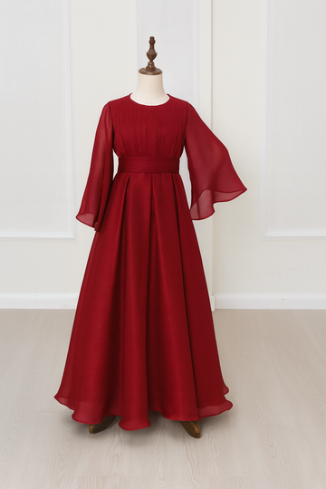 Red Shiny Organza dress