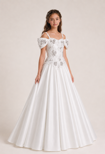 White Princess Gown for girls – La Mode Patchouli, Abu Dhabi (2 of 3)