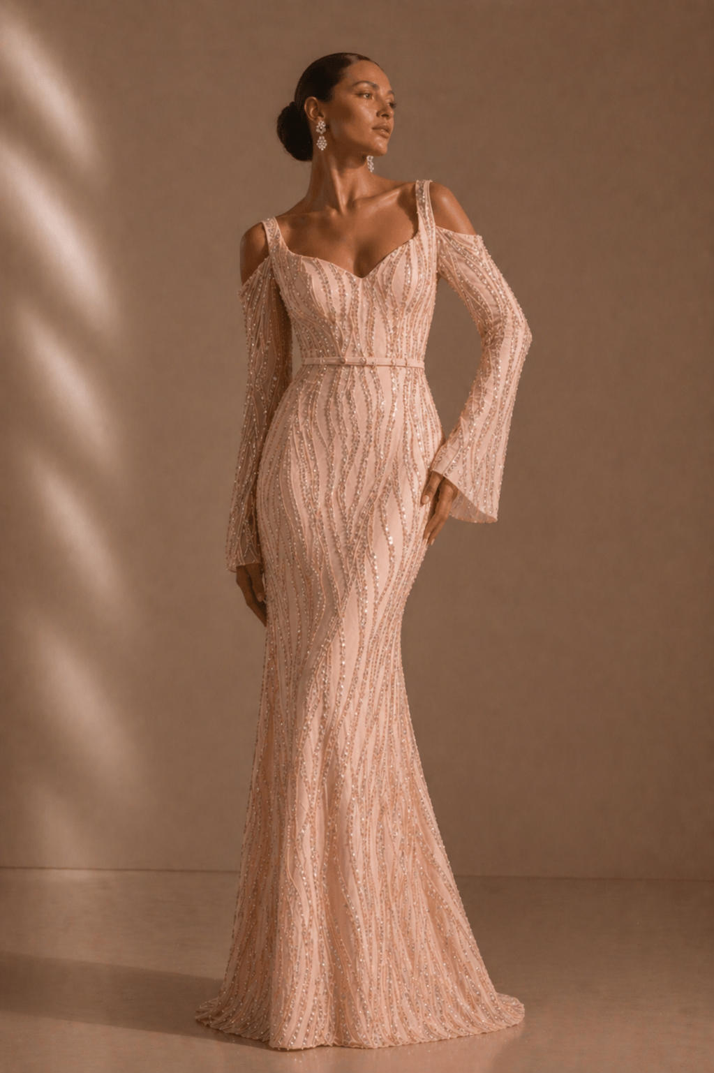 Desert Champagne Glow Gown