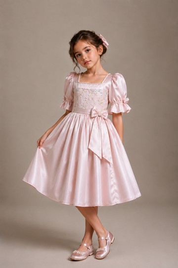 Blush Pearl Bloom Dress | Custom Made | La Mode Patchouli Junior