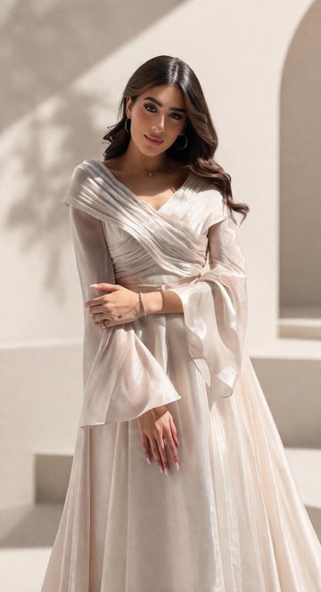 Elegant Organza Evening Gown Ready To Ship – Tailored for You | La Mode Patchouli