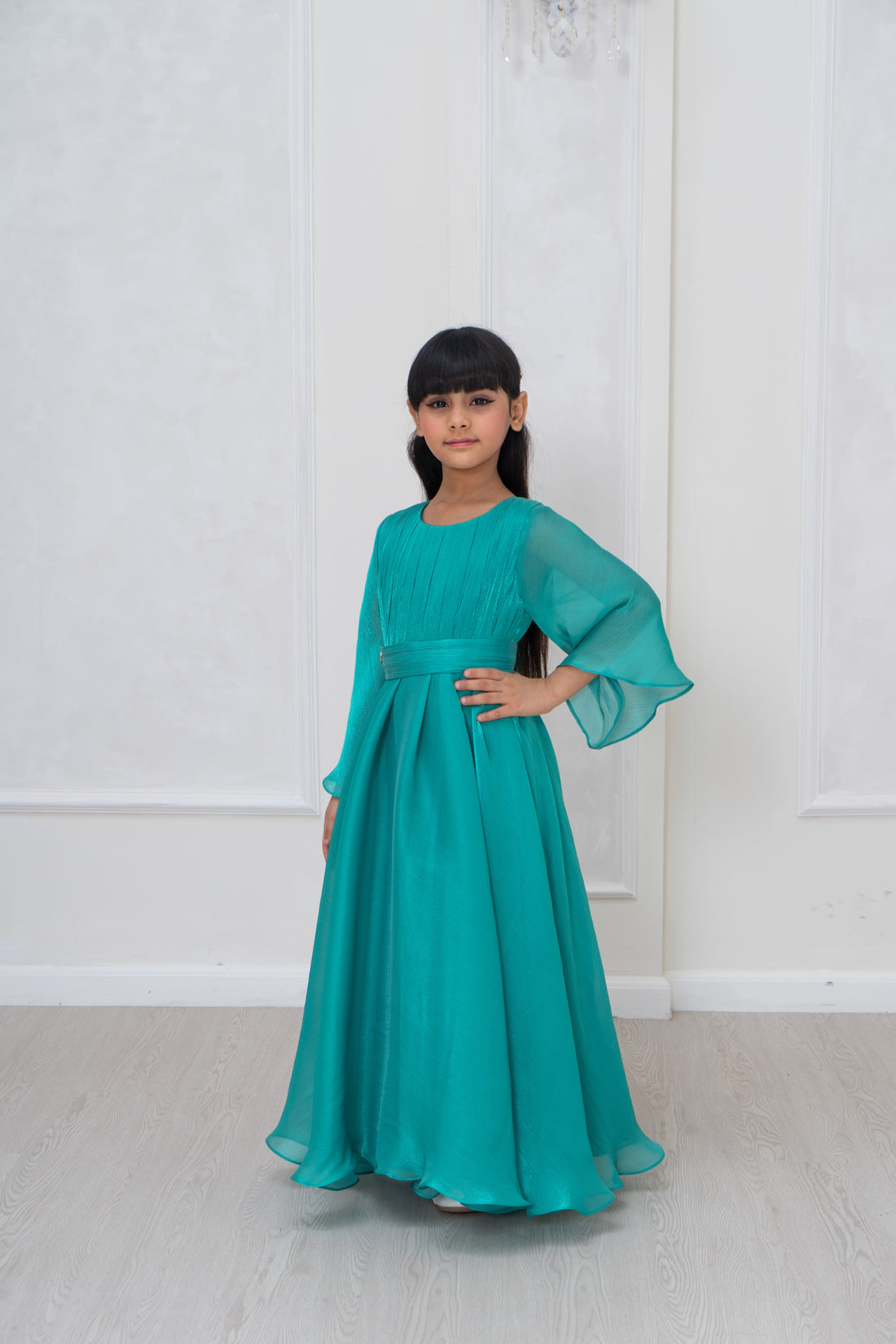 Green Glow Organza dress